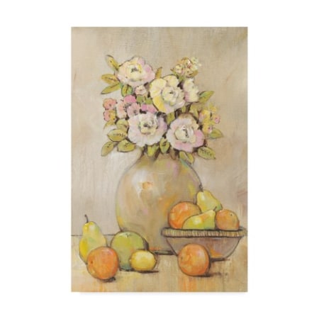 Trademark Fine Art Tim Otoole 'Still Life Study Flowers And Fruit Ii' Canvas Art, 30x47 WAG07385-C3047GG